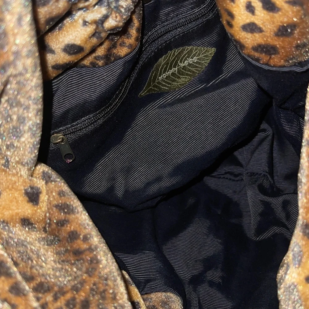 Ronny Kobo leopard print faux fur hobo bag